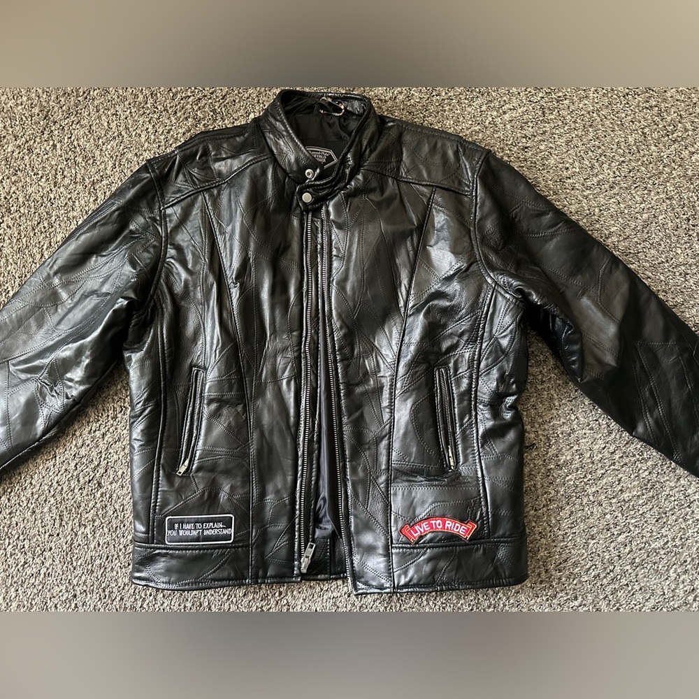Men’s Leather Biker Jacket